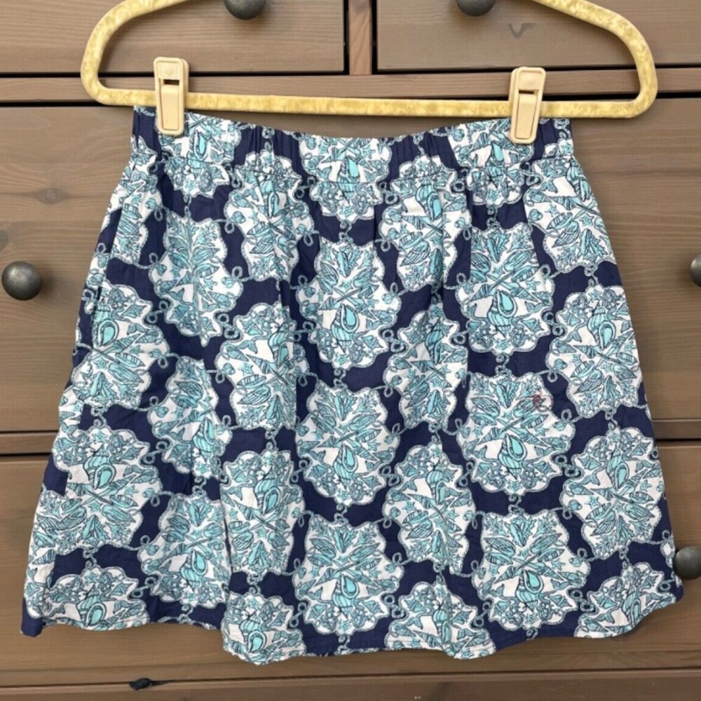 EUC Lilly Pulitzer Cissy Pull-On Skirt in Hey Sailor Size Medium